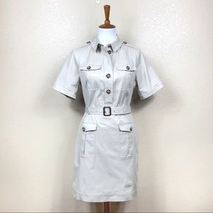 Burberry Brit Livia Twill Safari Dress Size 10 US